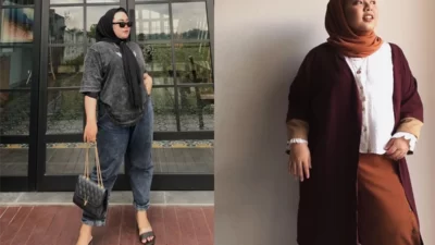 fashion berhijab untuk wanita gemuk
